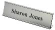 2X10X1/16" Engraved Plate 1 line with Desk Frame