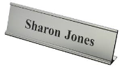 2X12X1/16" Engraved Plate 1 line with Desk Frame