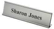 2X10X1/16" Engraved Plate 1 line with Desk Frame