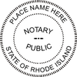 RI-NOT-RND - Rhode Island Round Notary Stamp