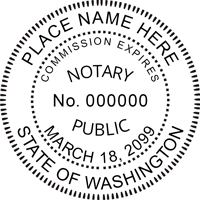 Washington Round Notary Stamp