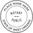 WV-NOT-RND - West Virginia Round Notary Stamp
