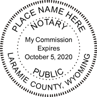 Wyoming Round Notary Stamp